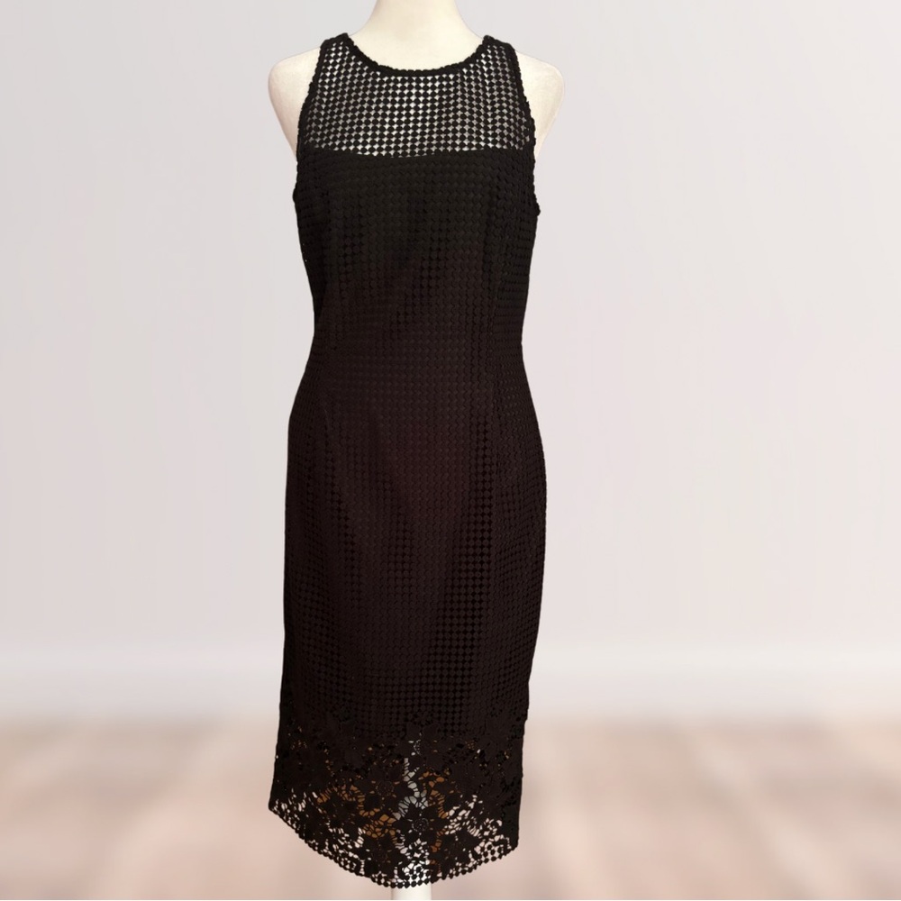 White House Black Market Black Midi Dress